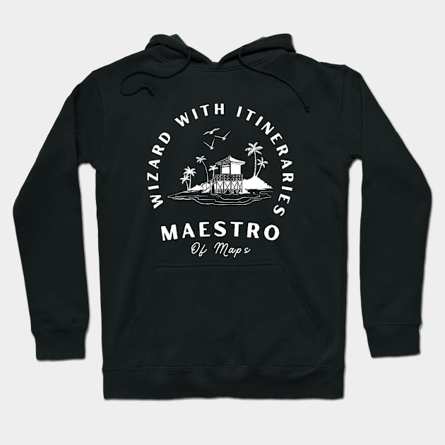 Wizard With Itineraries Maestro of Maps Hoodie by Digital Mag Store